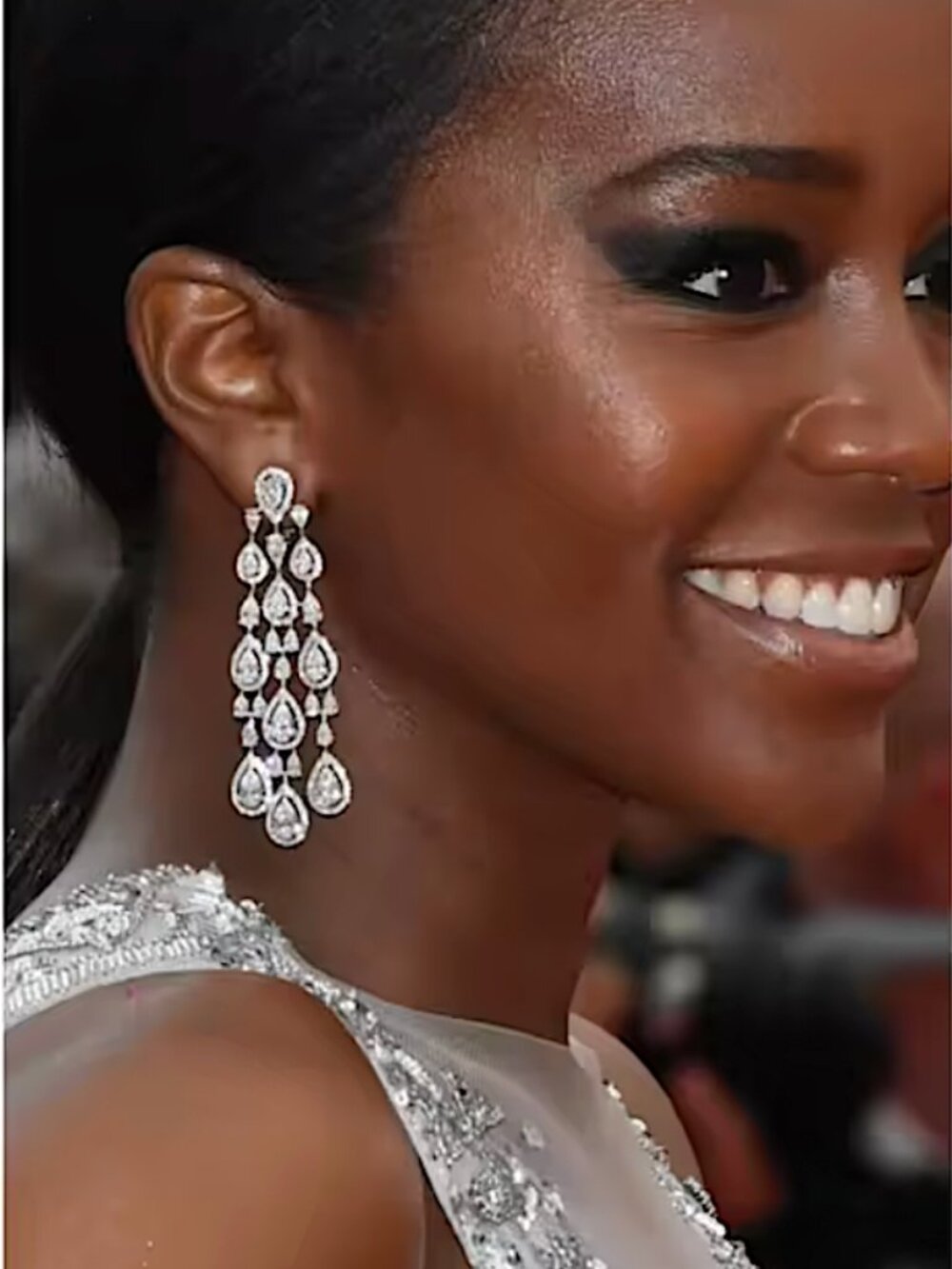 NEW ~ Anthropologie BHLDN, CZ Droplet Chandelier Earrings
